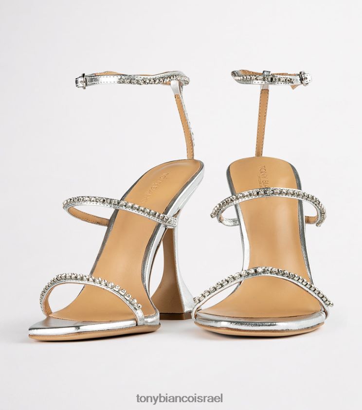 נעלי עקב | נשים נאפה מטאלי כסוף Tony Bianco עקבים ביישנים 8BNR8T302